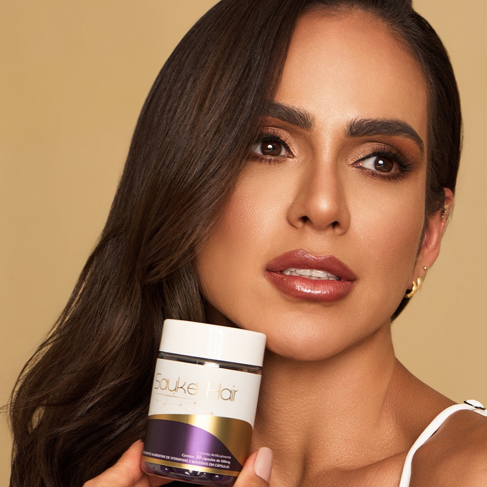 Kit Compre 6 Leve 9 Sauké Hair Vitaminas Para Cabelo 30 cáps 500mg