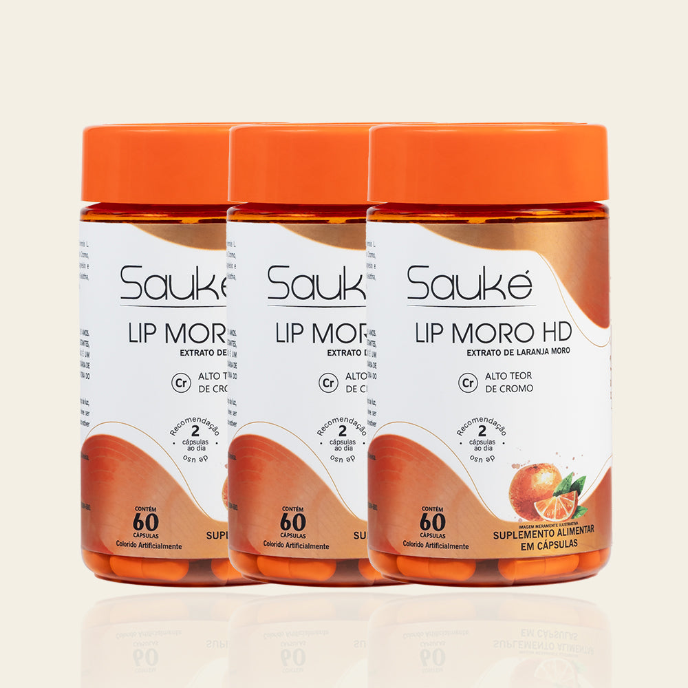 Kit - 3 Lip moro HD - Tratamento Fitness, o poder da Laranja Moro