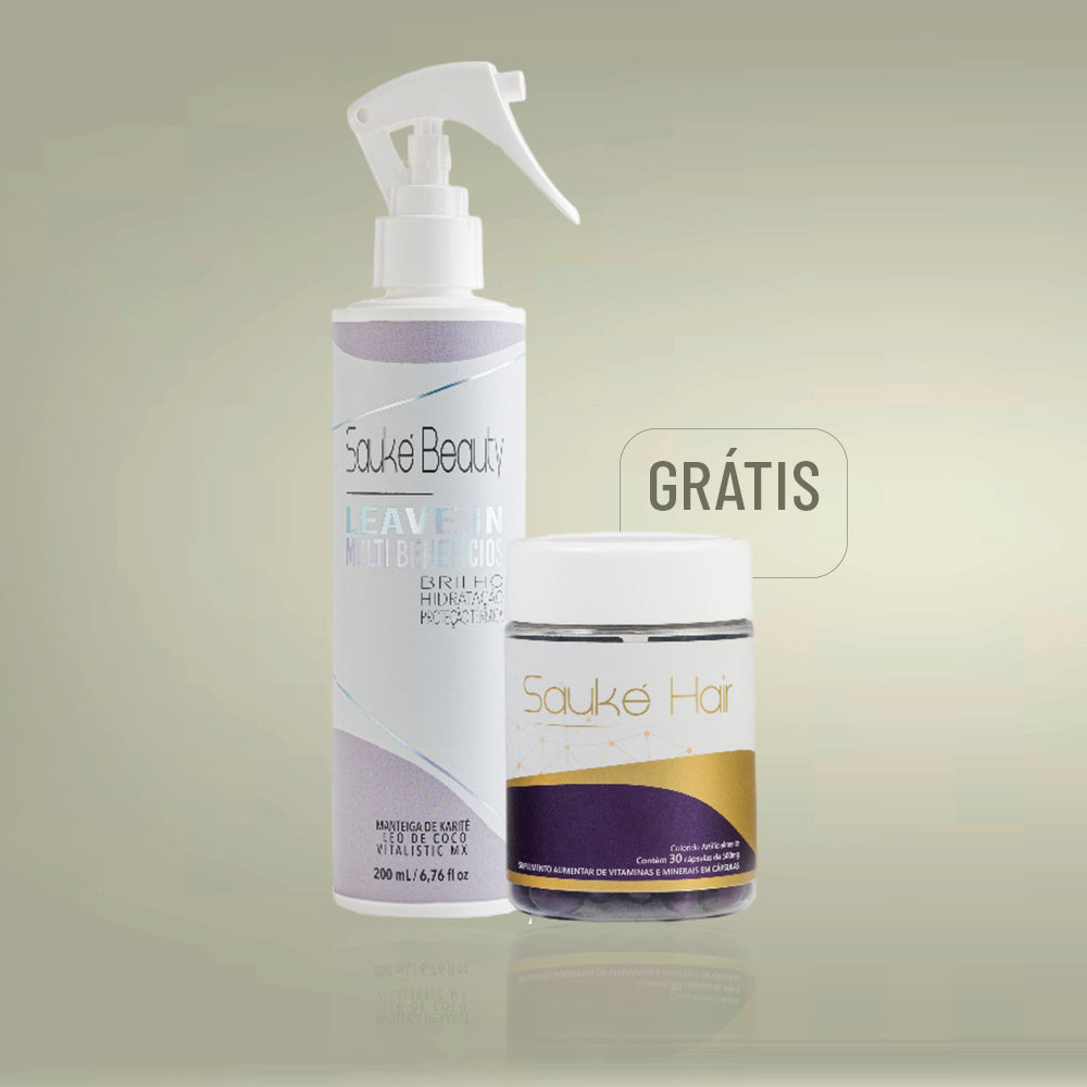 Kit compre 1 leve 2: Leave in multibeneficio + Sauke Hair.