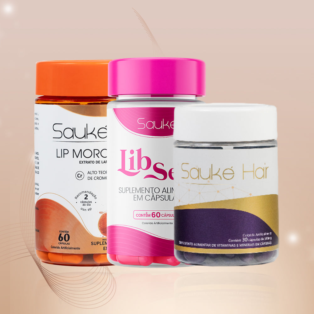 Kit 1 Sauké Hair + 1 Lip Moro + 1 Libsens