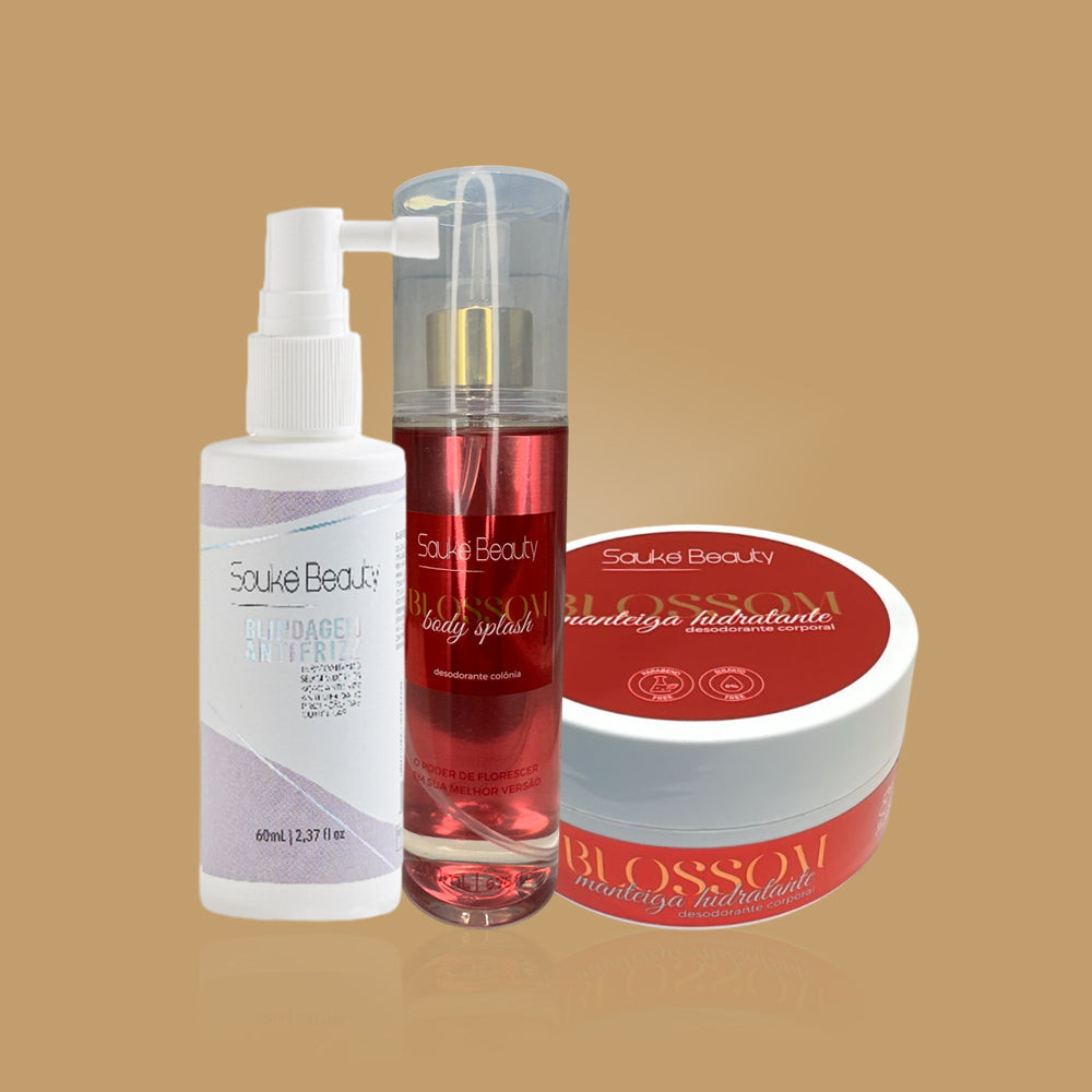 kit 1 Manteiga Hidratante + 1 Body Splash + 1 Blindagem
