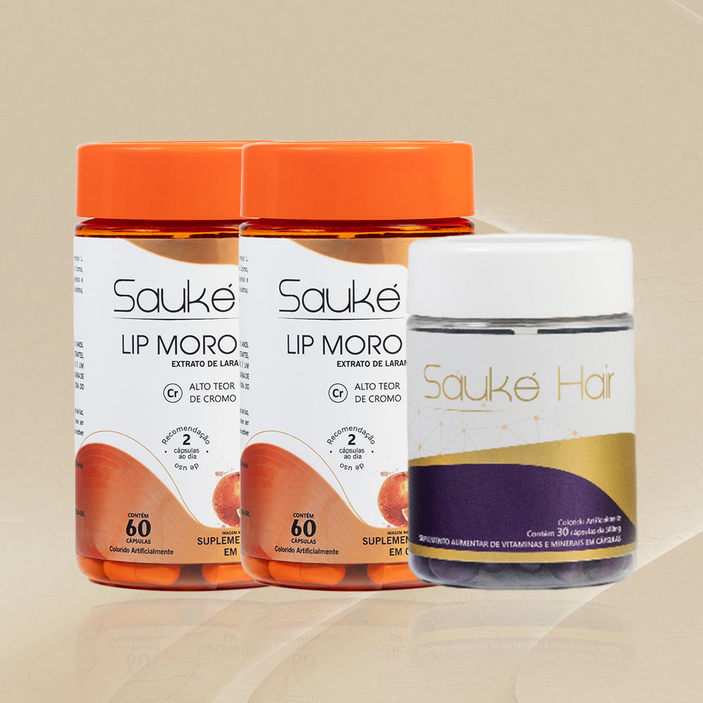 Kit - 2 Lip Moro + 1 Sauke Hair - Tratamento corpo e cabelo