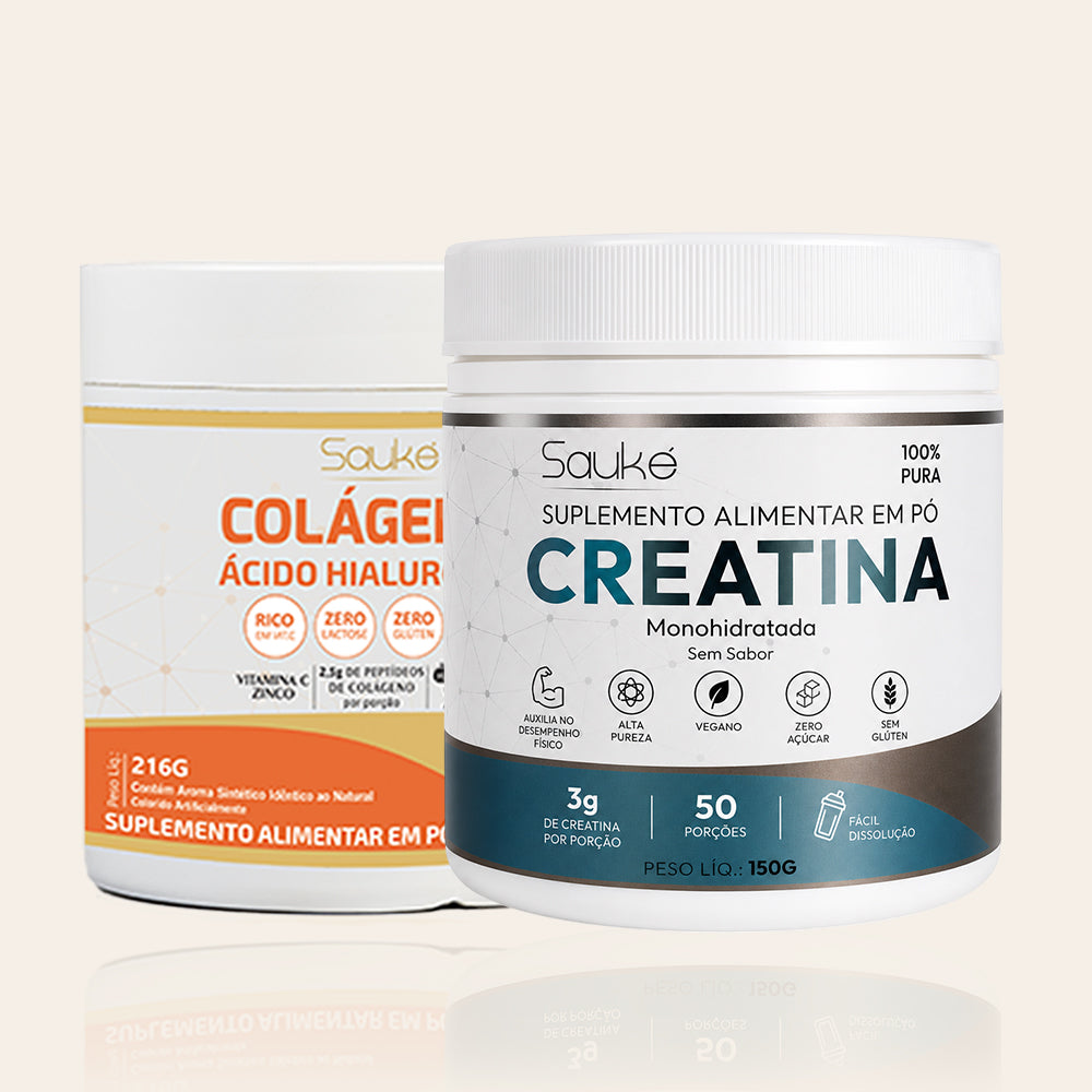Kit 1 Colágeno + 1 Creatina - Dupla perfeita