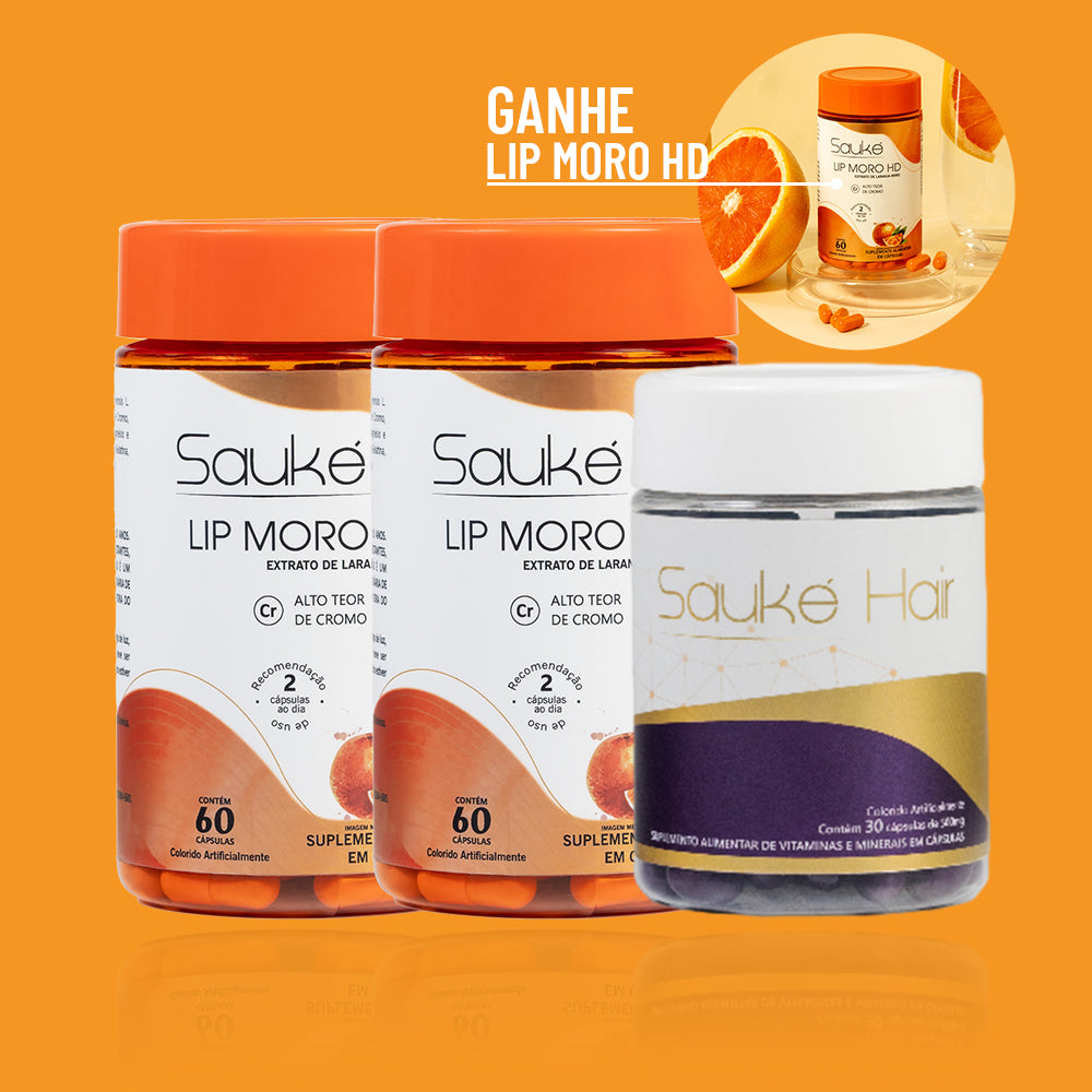 Kit 2 Lip moro + 1 Sauke Hair ganha Lip moro HD