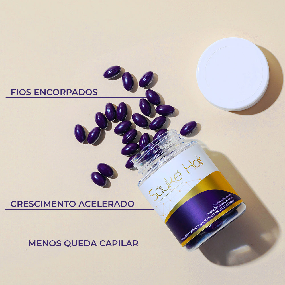 Kit Sauké Hair + Blindagem + Leave-in multibenefícios