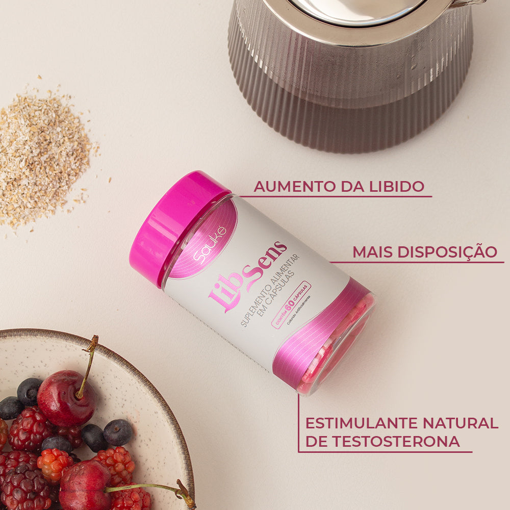 Kit 1 Creatina + 1 Libsens + 1 Lip Moro HD