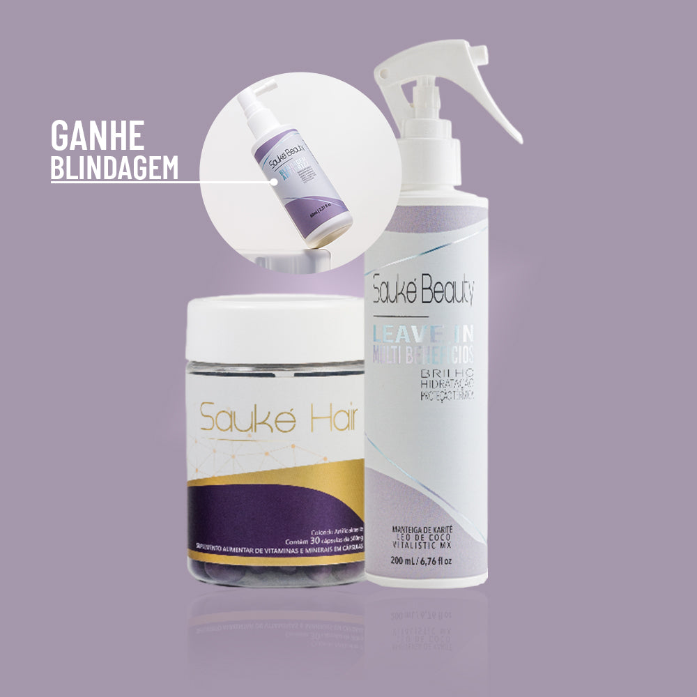 kit Leave spray + hair ganhando 1 blindagem