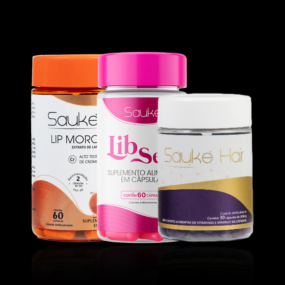 Kit LibSens + Sauké Hair + Lip Moro HD