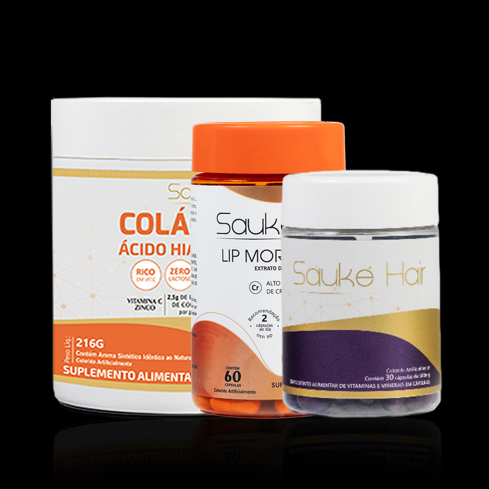 Kit Lip Moro HD + Colágeno + Sauké Hair