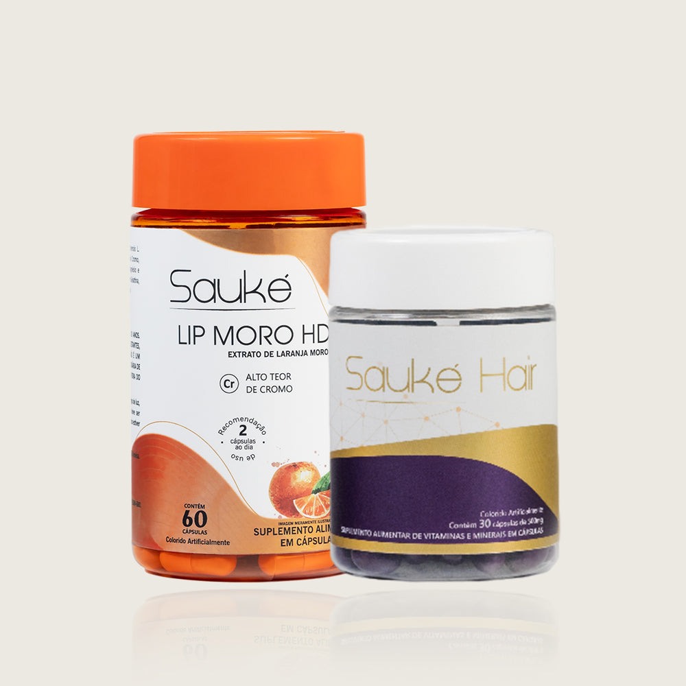 Kit 1 Lip Moro HD + 1 Sauke Hair - Tratamento corpo e cabelo