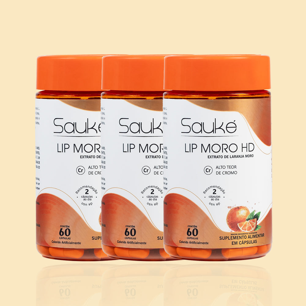 Kit - 3 Lip moro HD - Tratamento Fitness, o poder da Laranja Moro