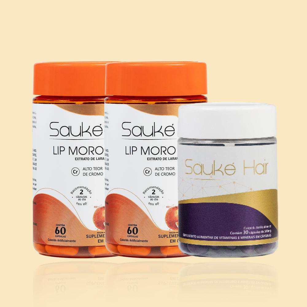 Kit - 2 Lip moro Hd + 1 Sauke Hair - Tratamento corpo e cabelo