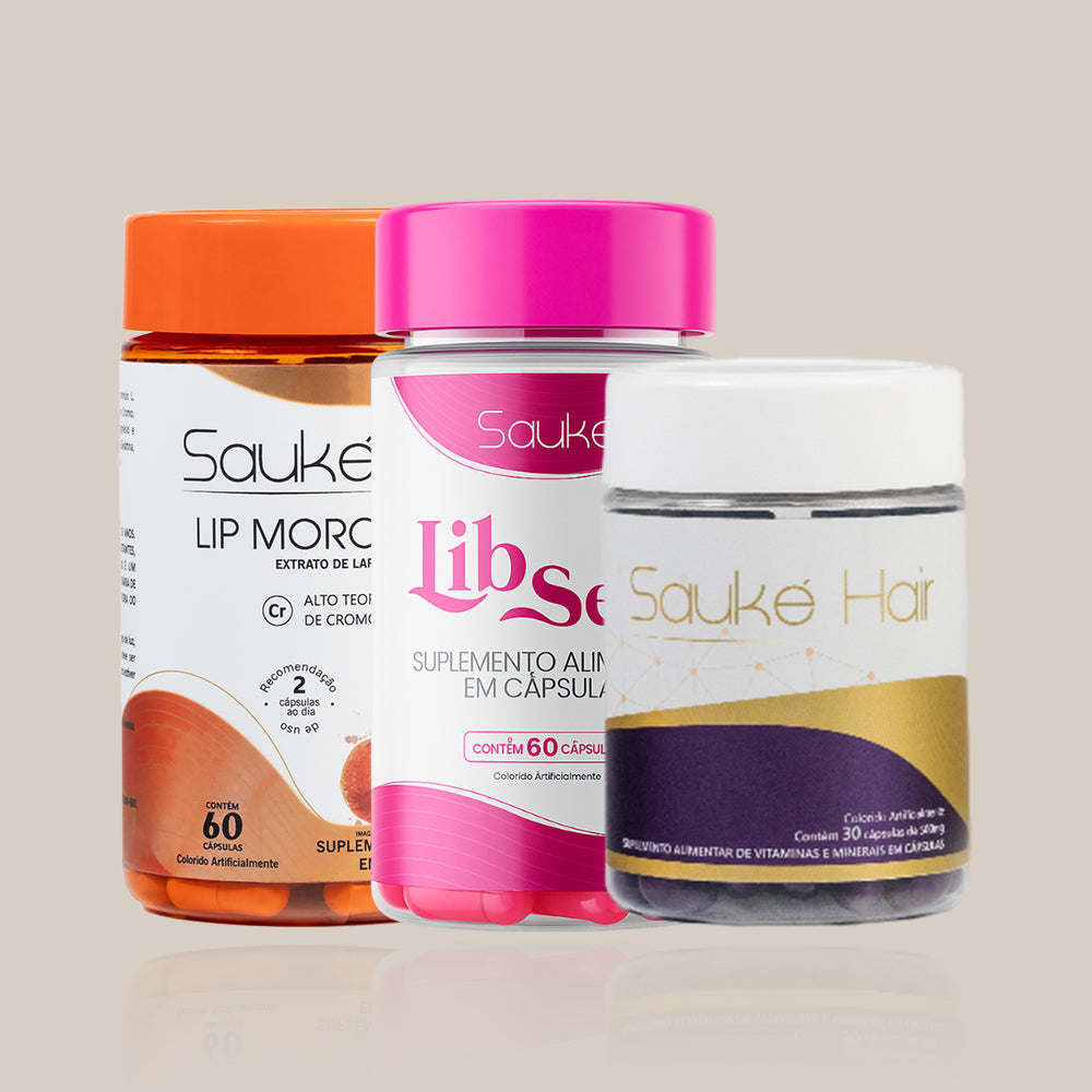 Kit LibSens + Sauké Hair + Lip Moro HD