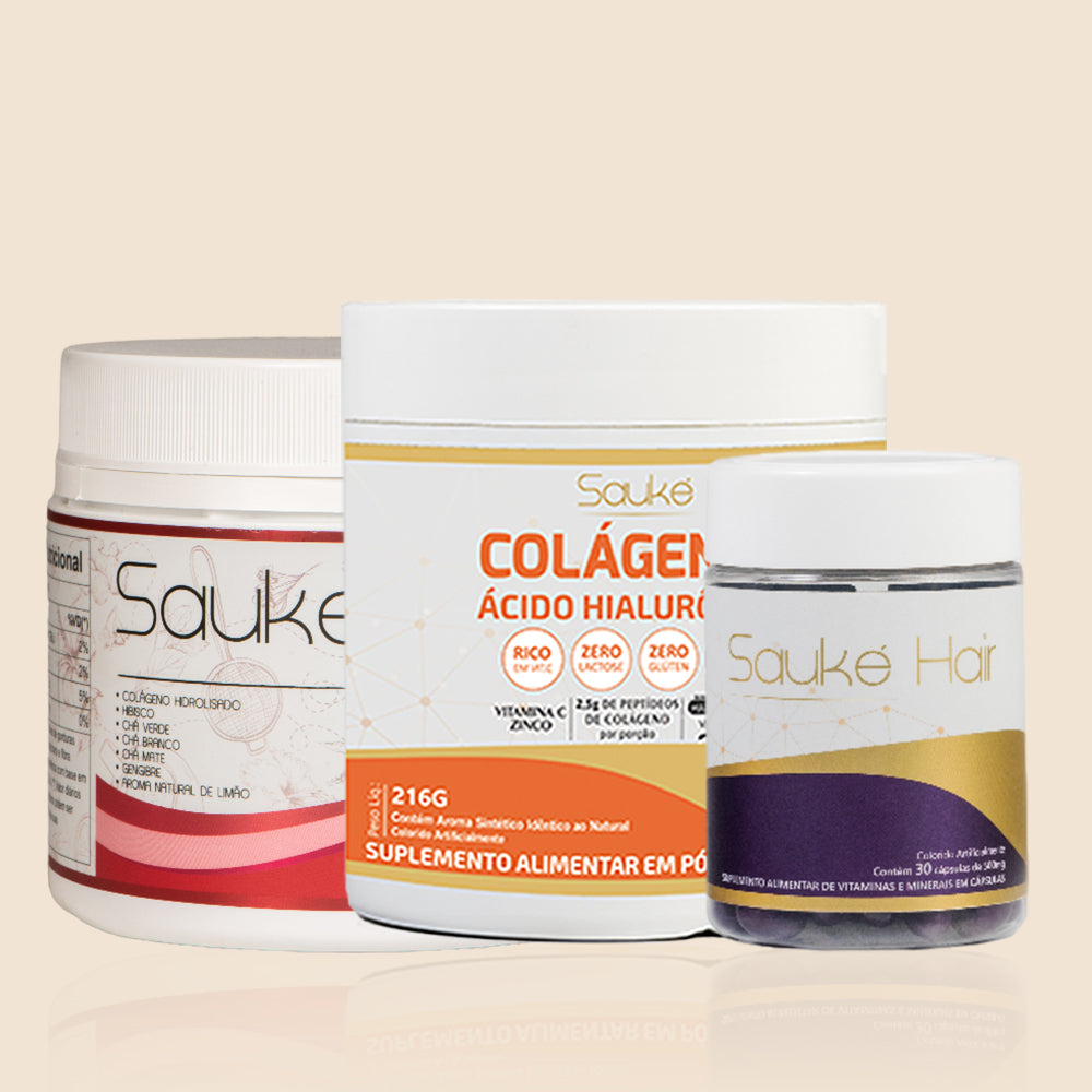 Kit Chá + Colágeno e Sauké Hair