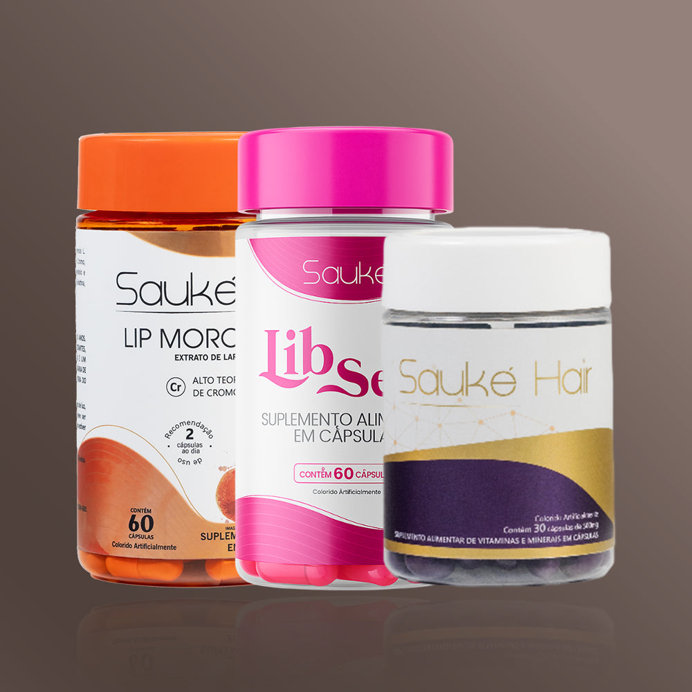 Kit - 1 Libsens + 1 Sauké Hair + 1 Lip Moro HD