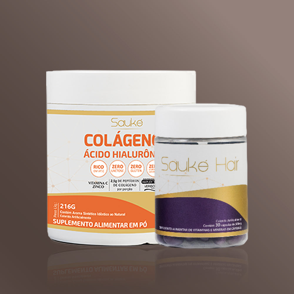 Kit - 1 Colágeno + 1 Sauke Hair