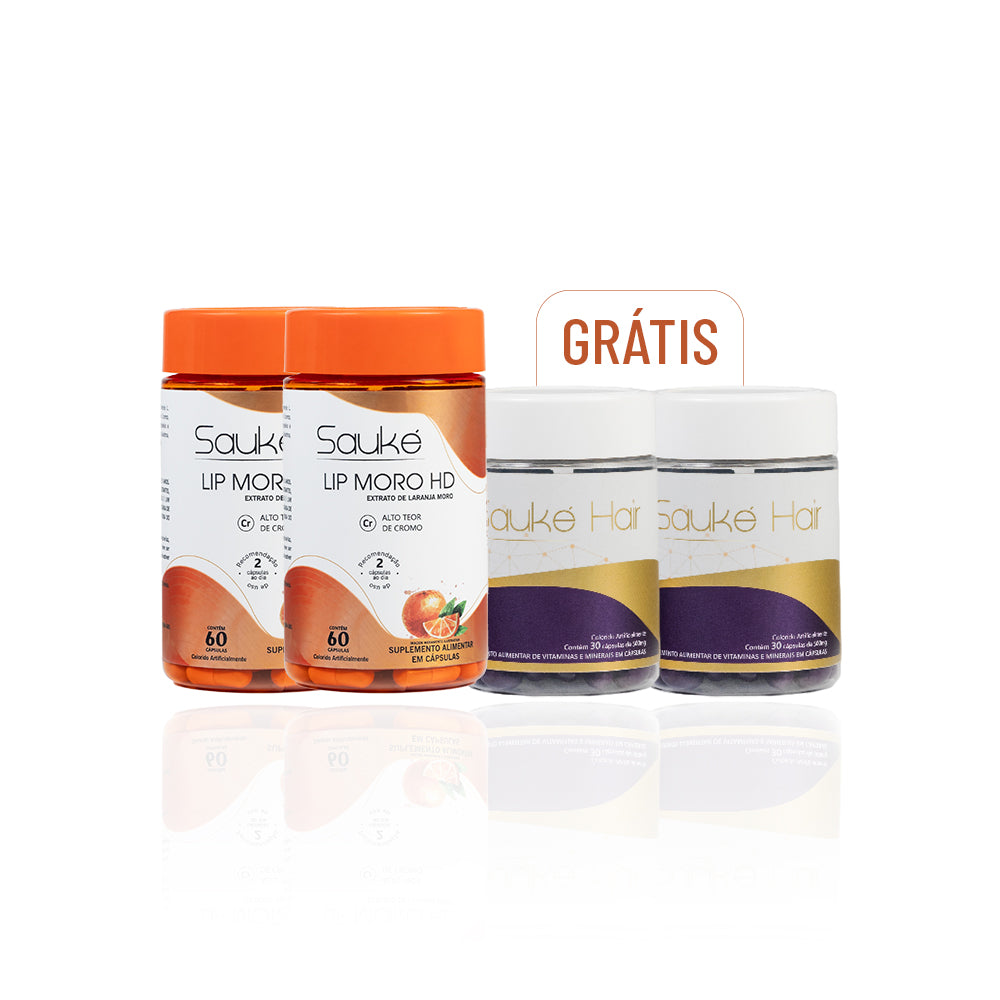 Kit compre 2 leve 4: 2 Lip moro HD ganha 2 Sauke Hair.