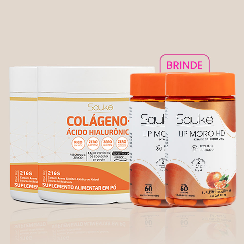 Kit compre 2 leve 4: 2 Colágeno ganha 2 Lip moro HD.