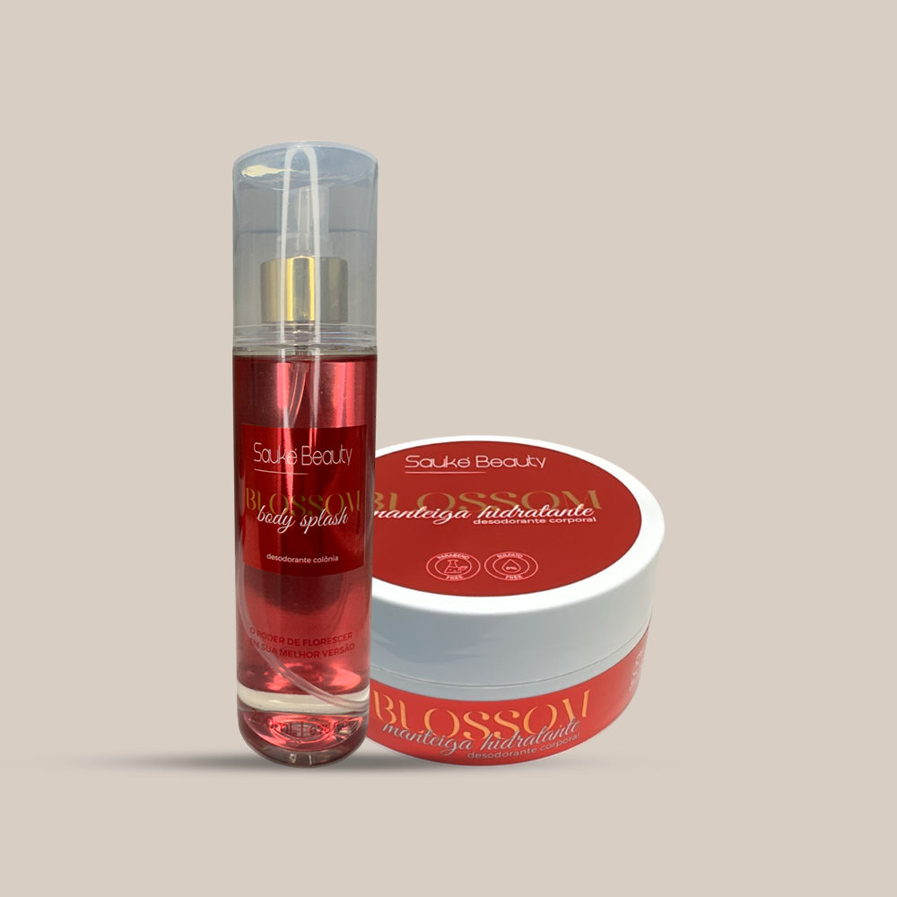 Kit Manteiga Hidratante + Body Splash Blosson ganha Lip moro HD