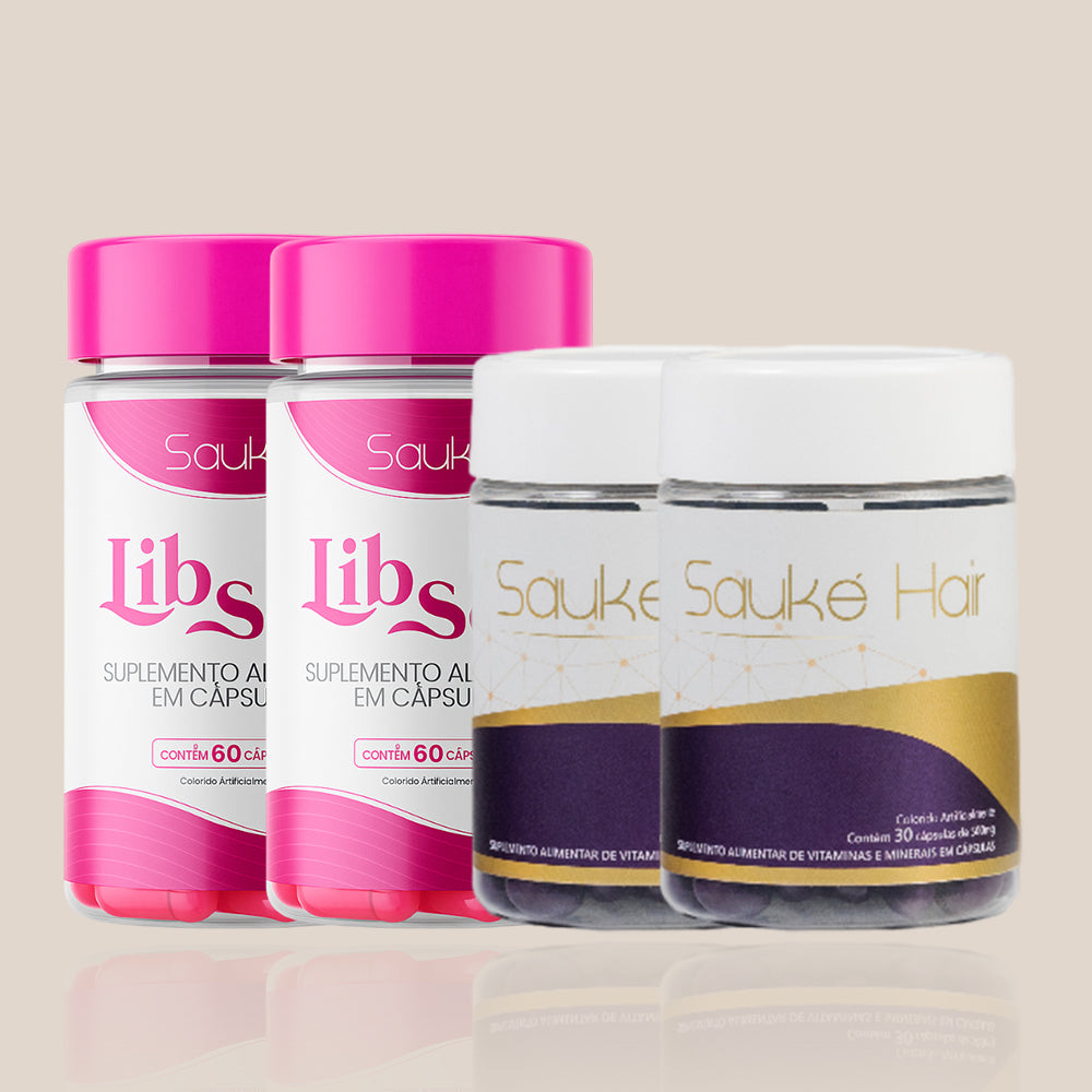 Kit Compre 2 Leve 4: 2 LibSens ganha  2 Sauké Hair