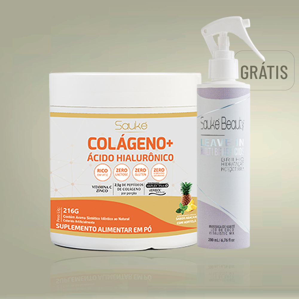 Kit Compre 1 Leve 2: Colágeno + Leave in multibeneficio.