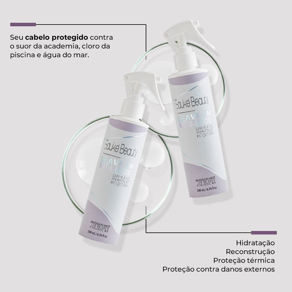 Sauke Comprando Spray Multibenefícios e 2 Hair Vitaminas Para Cabelo Ganha + 1 Hair