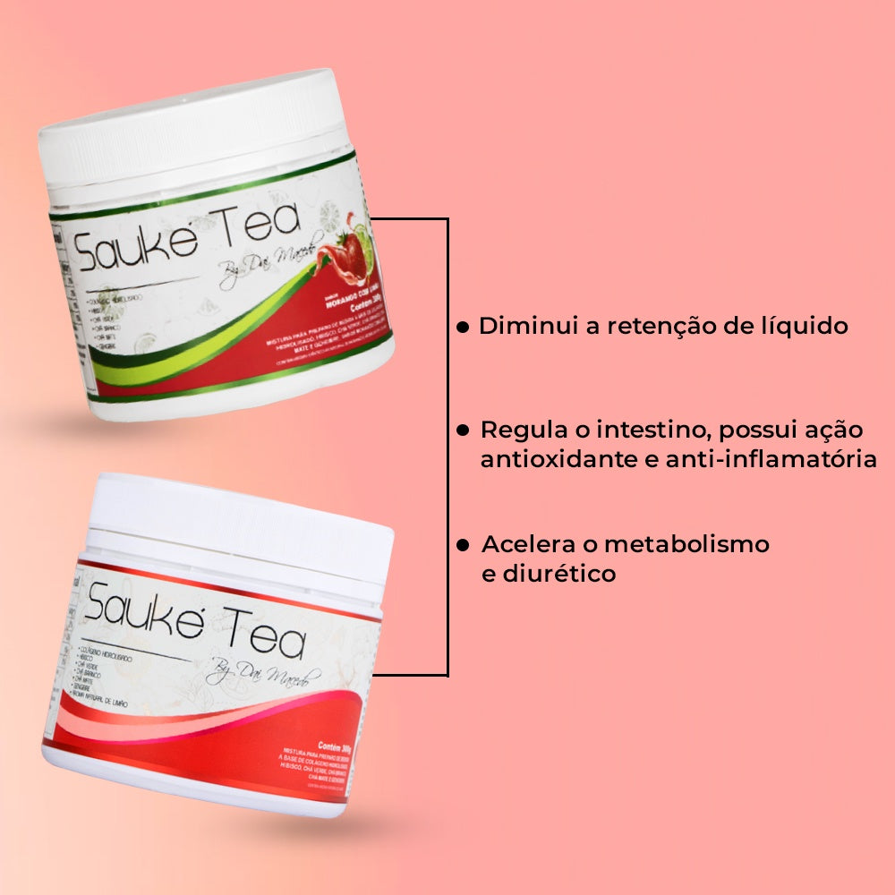 Compre 3 Leve 4: Trio Refrescante Chás Tangerina, Morango e Tradicional + Hair Brinde