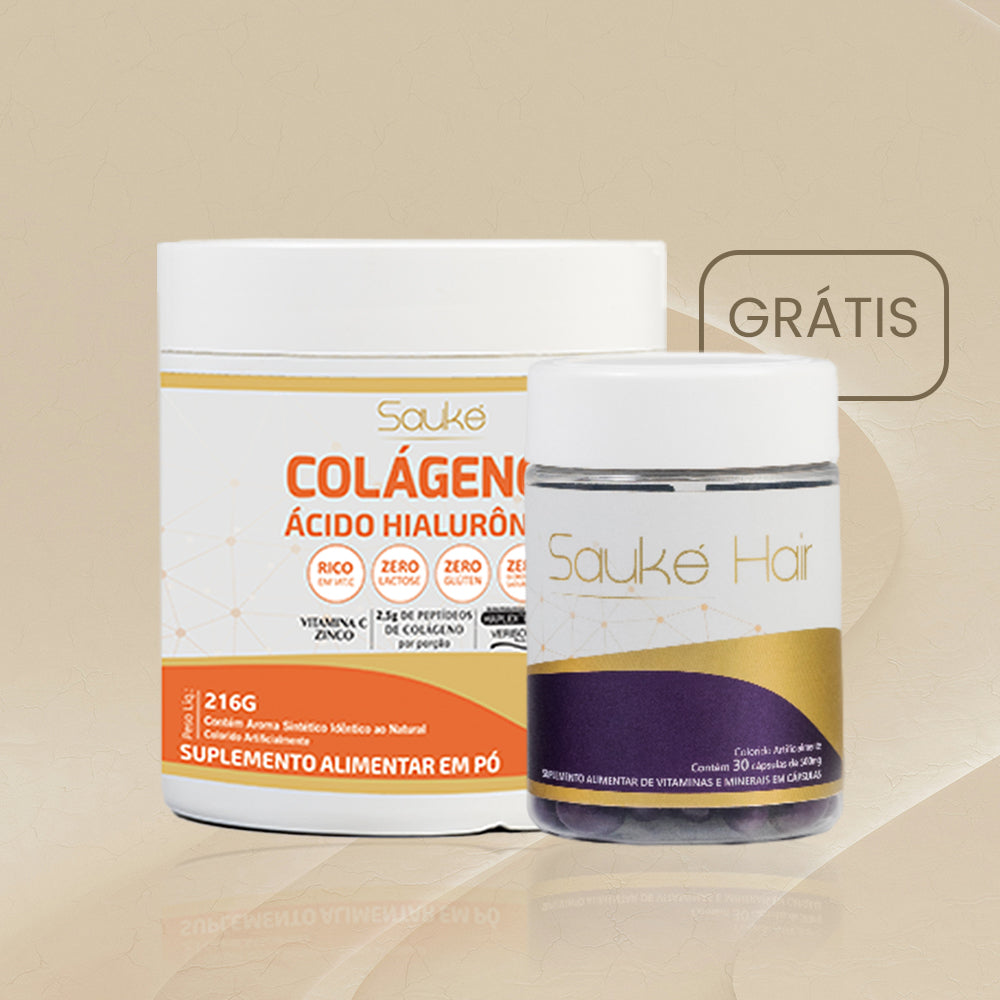 Kit compre 1 leve 2: Colágeno + Sauke Hair