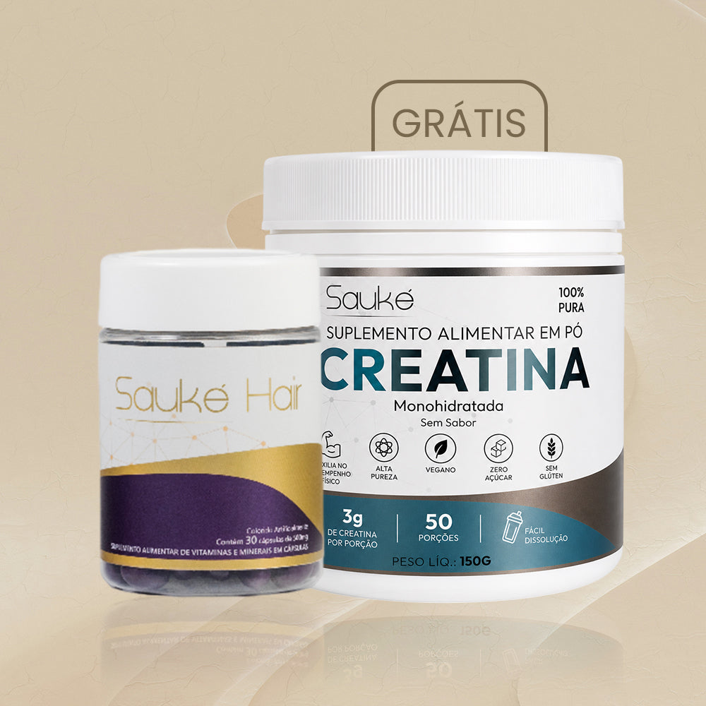 Kit compre 1 leve 2: Sauke Hair + Creatina