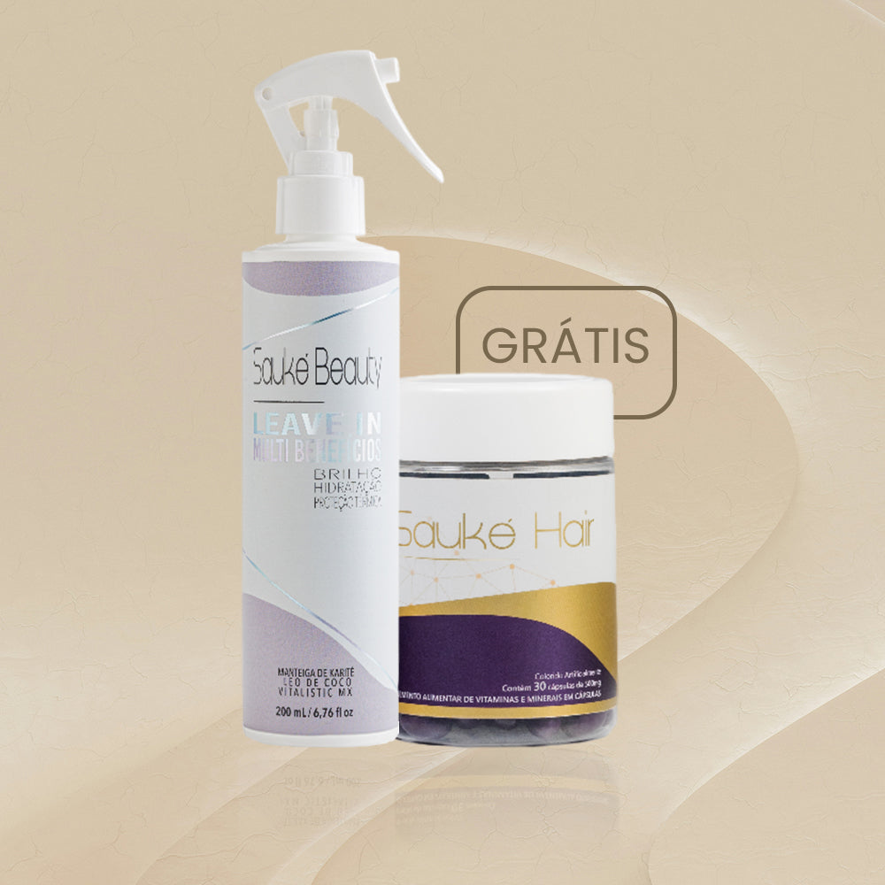 kit compre 1 leve 2: Leave in multibeneficio + Sauke Hair