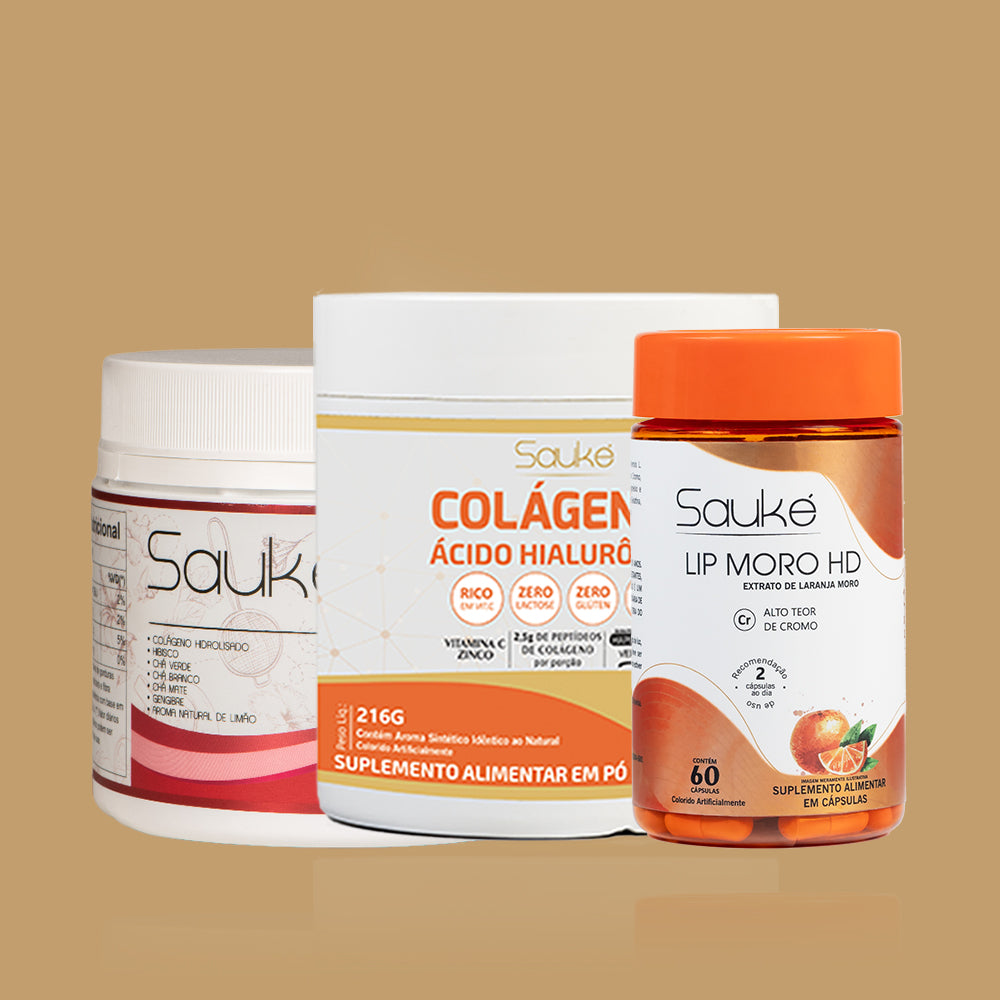 kit 1 Chá + 1 Colágeno + 1 Lip moro HD