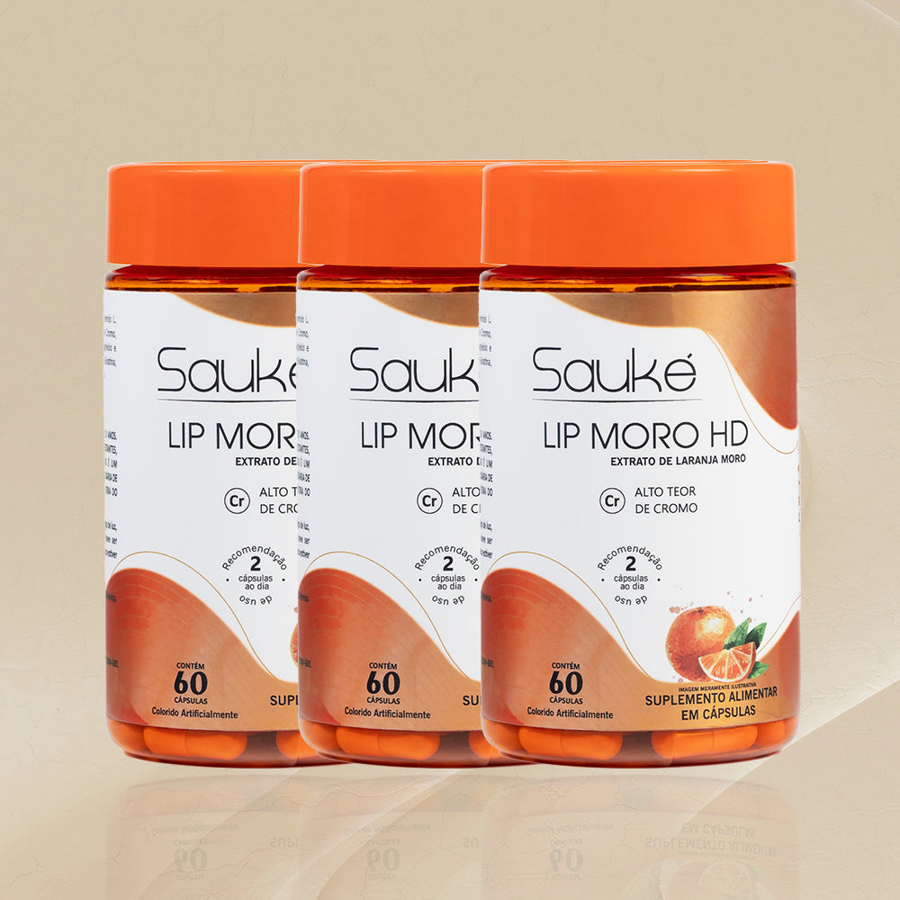 Kit - 3 Lip moro HD - Tratamento Fitness, o poder da Laranja Moro