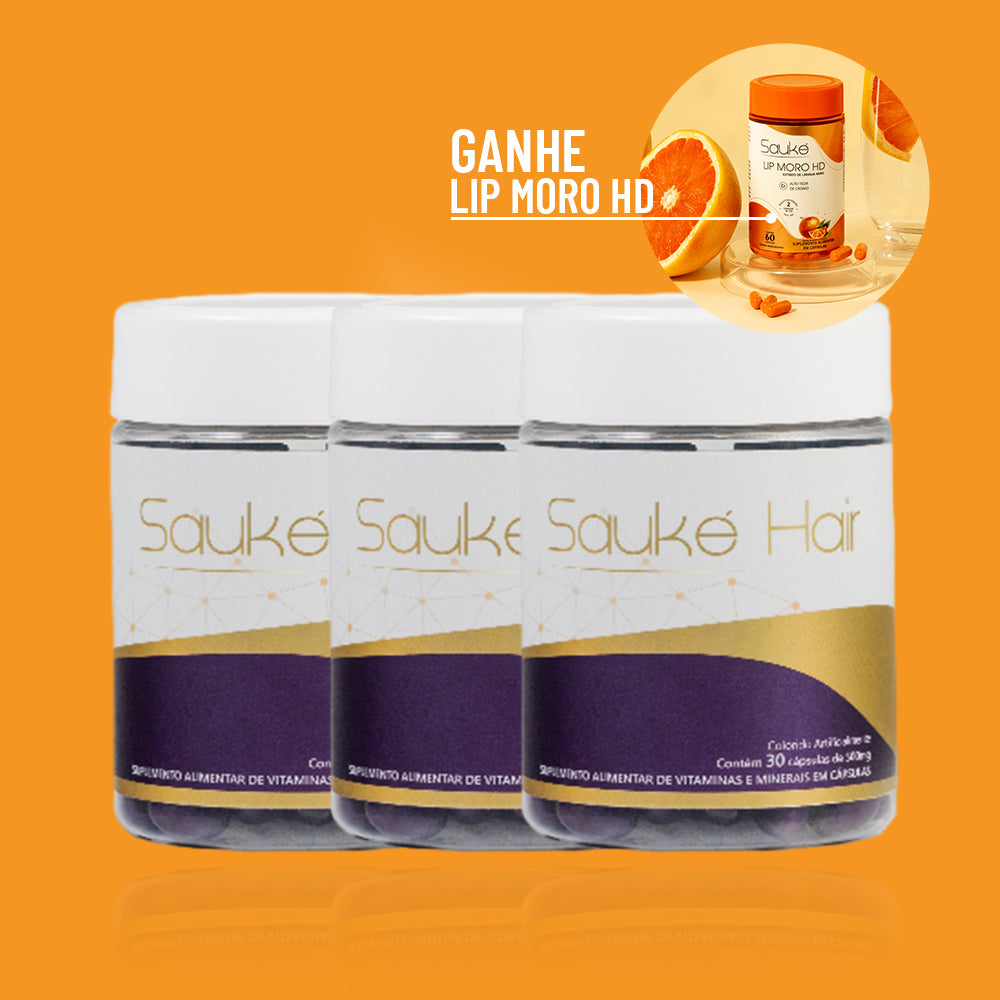 Kit 3 Sauke Hair ganha Lip moro HD