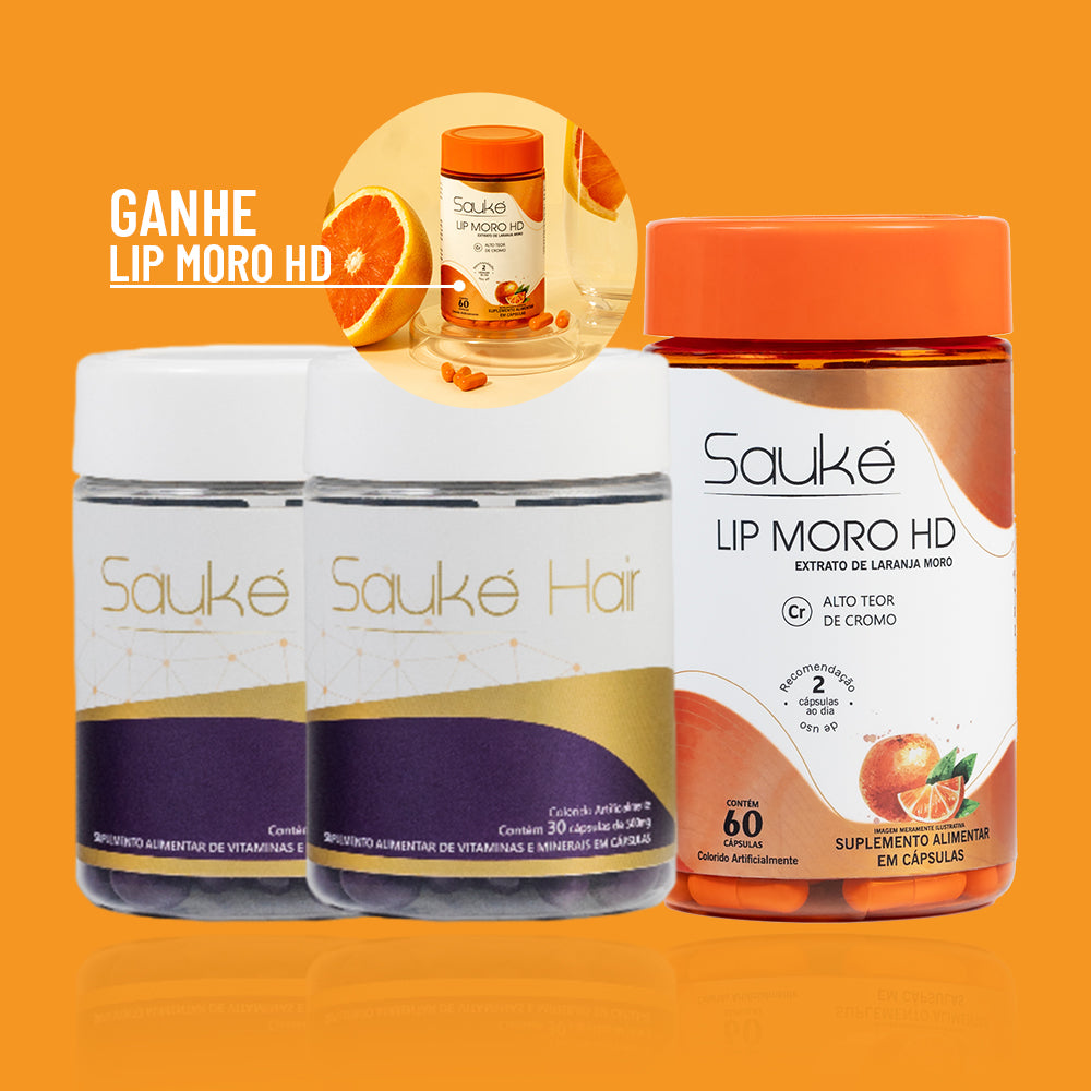 Kit 2 Sauke Hair + 1 Lip Moro ganha Lip moro HD
