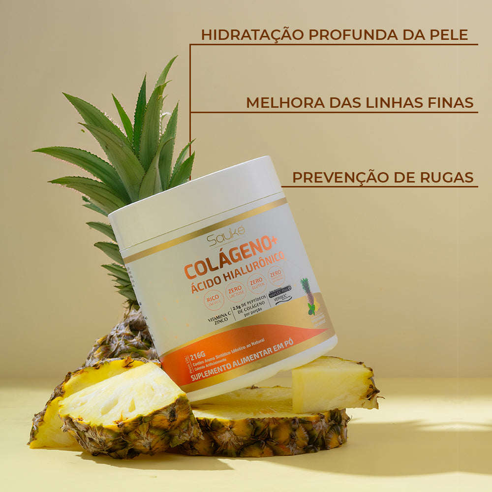 Kit 1 Colágeno + 1 Creatina + 1 Sauke Hair