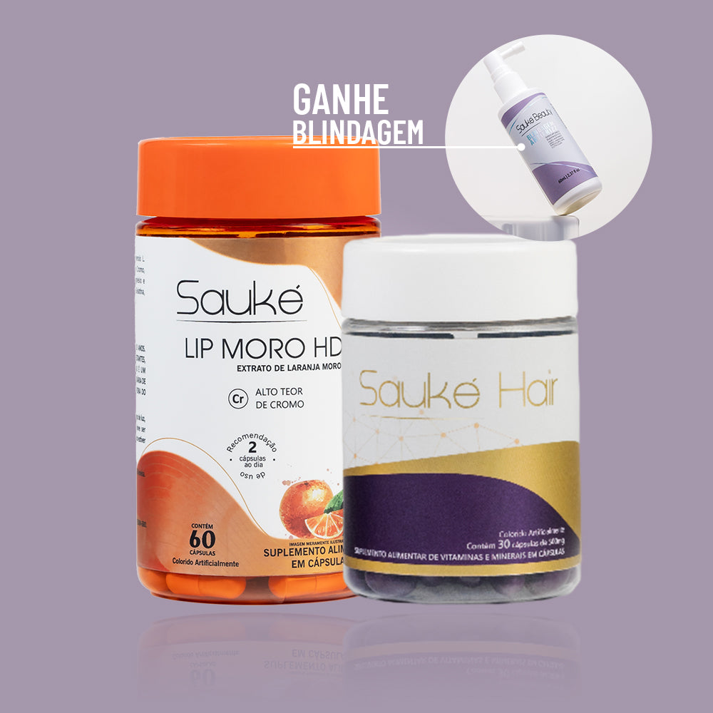 kit Lip moro + hair ganhando blindagem