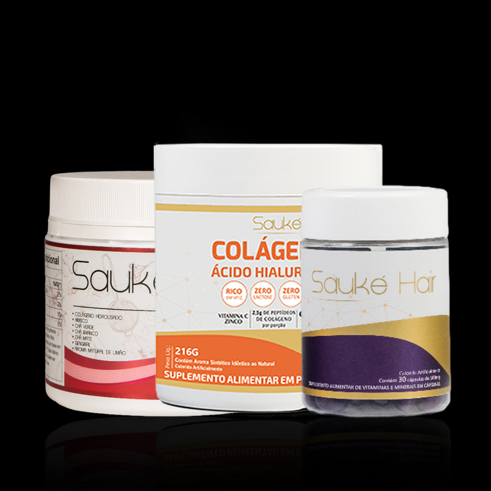 Kit Chá + Colágeno e Sauké Hair