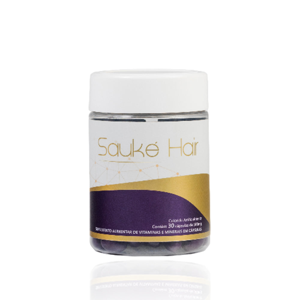 Sauké Hair Vitaminas Para Cabelo 30 cáps 500mg