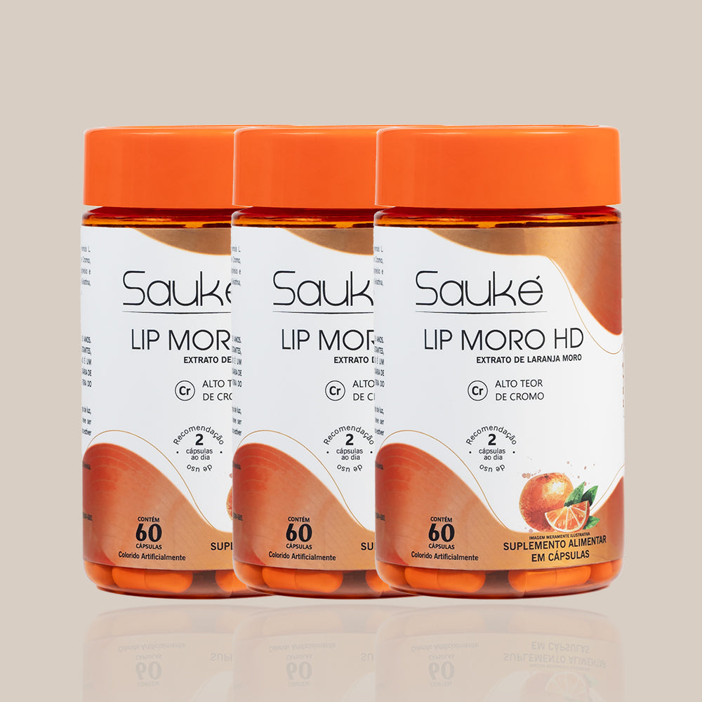 Kit - 3 Lip moro HD - Tratamento Fitness, o poder da Laranja Moro
