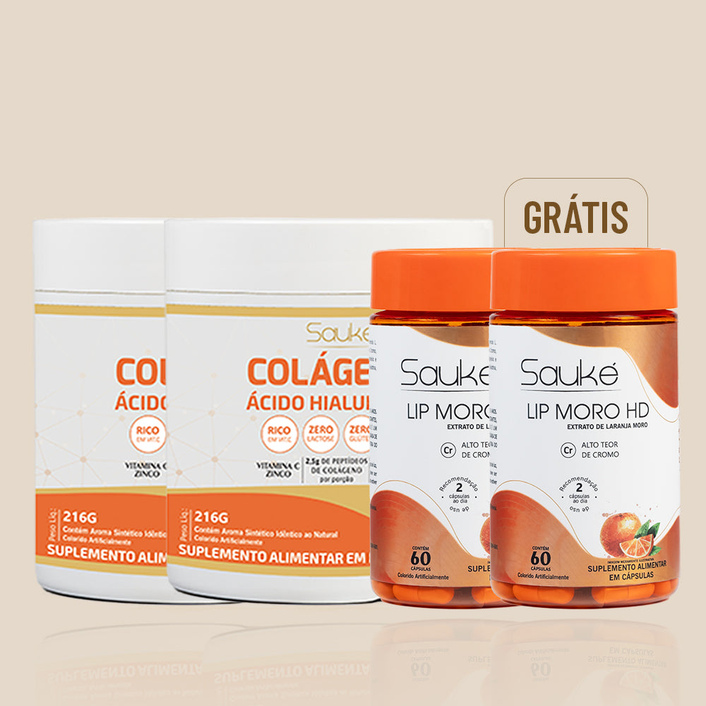 Kit compre 2 leve 4: 2 Colágeno ganha 2 Lip moro HD.