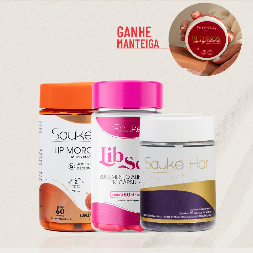 Kit - 1 Libsens + 1 Sauké Hair + 1 Lip Moro HD