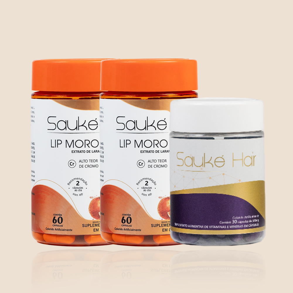 Kit 2 Lip moro Hd + 1 Sauke Hair - Tratamento corpo e cabelo