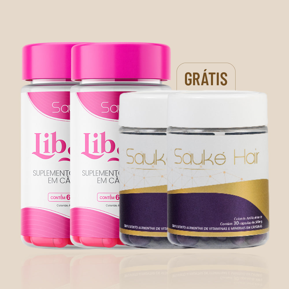 Kit Compre 2 Leve 4: 2 LibSens ganha  2 Sauké Hair