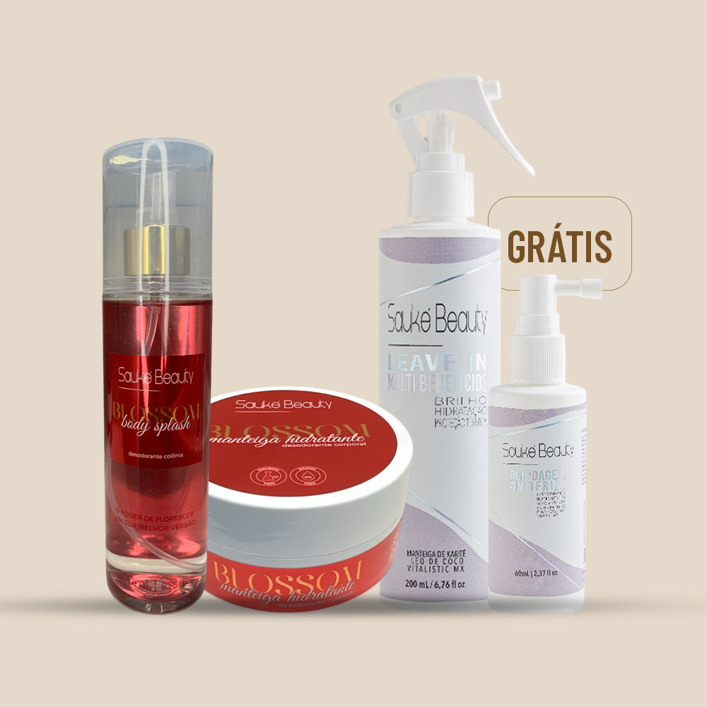 Kit Compre 2 Leve 4: Body Splash e Manteiga ganhando Leave-in + Blindagem