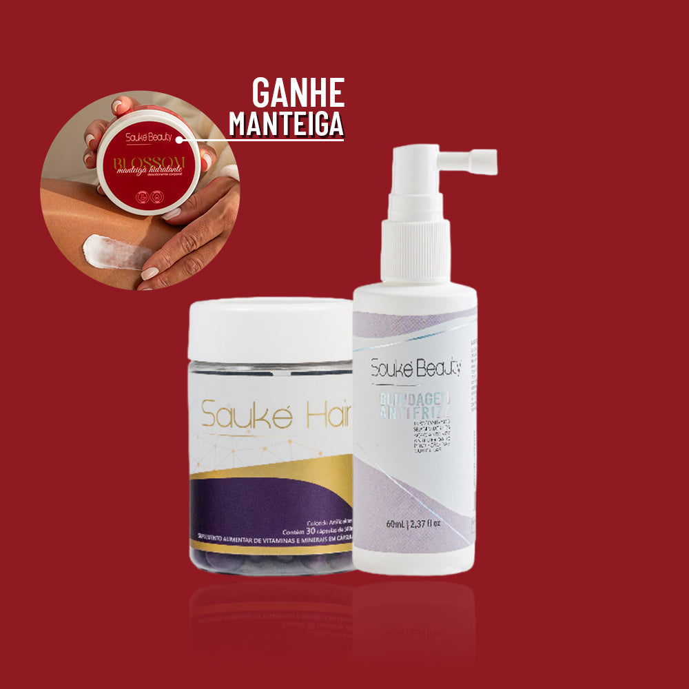 Kit Blindagem + Sauke Hair ganha Manteiga Hidratante Blossom