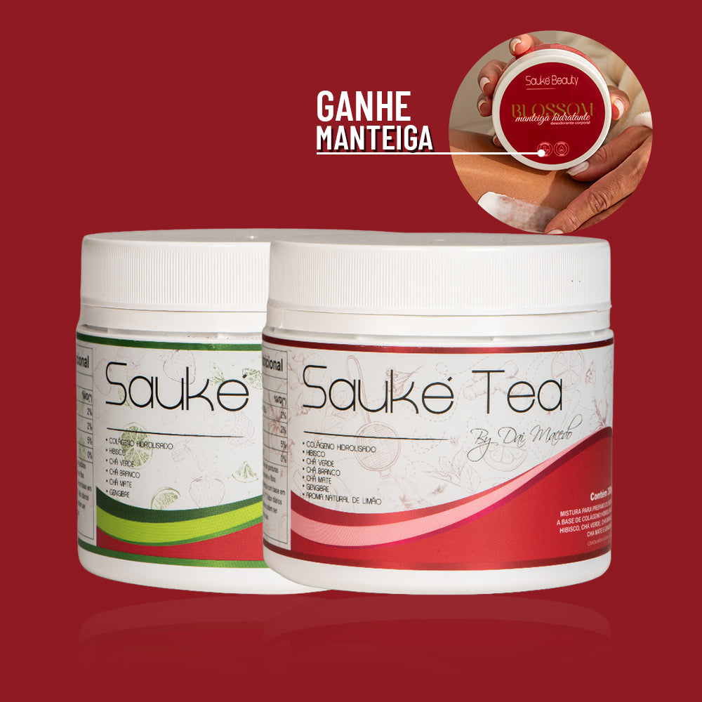 Kit 2 Chás Tradicional e Morango ganha Manteiga Hidratante