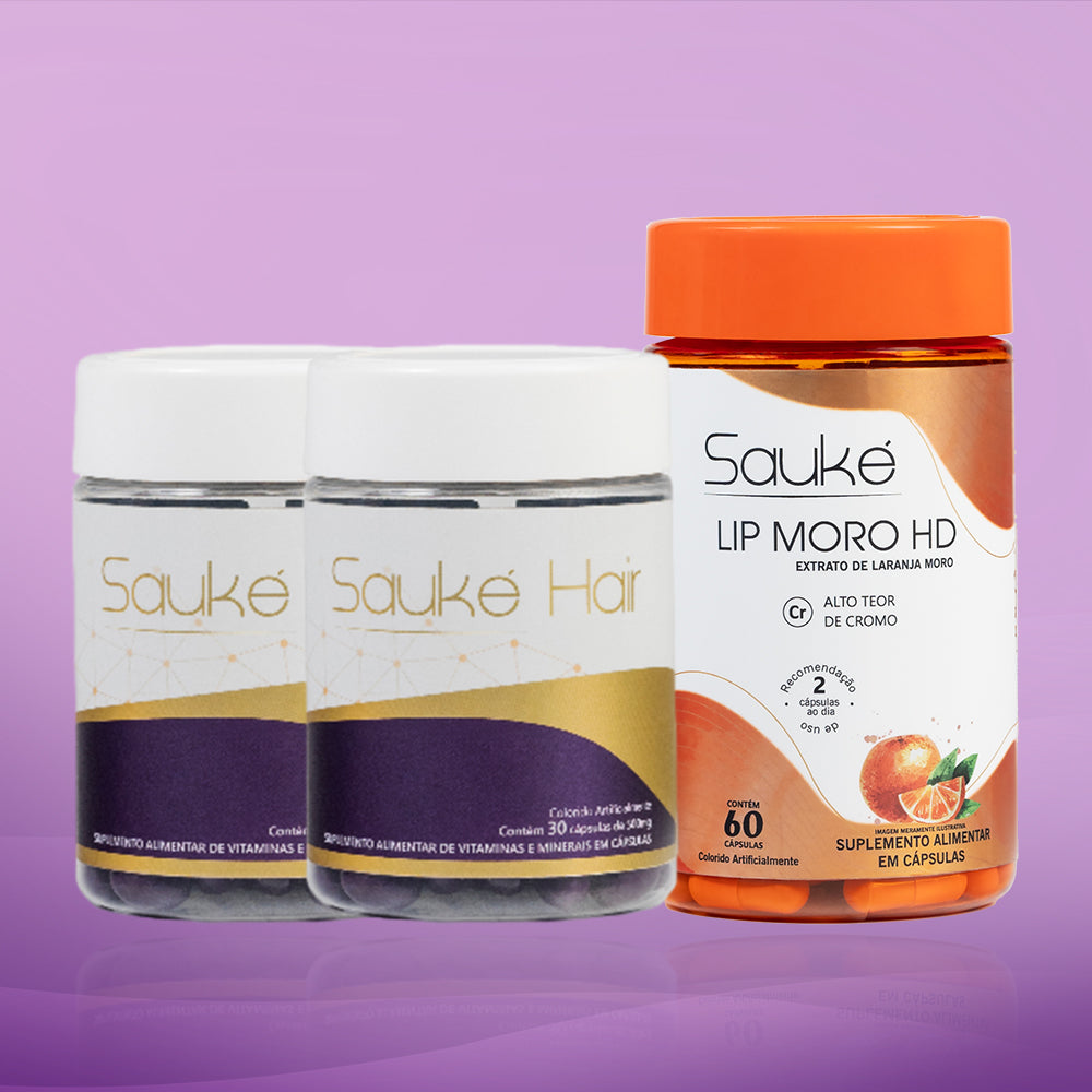 Kit 2 Sauke Hair + 1 Lip Moro
